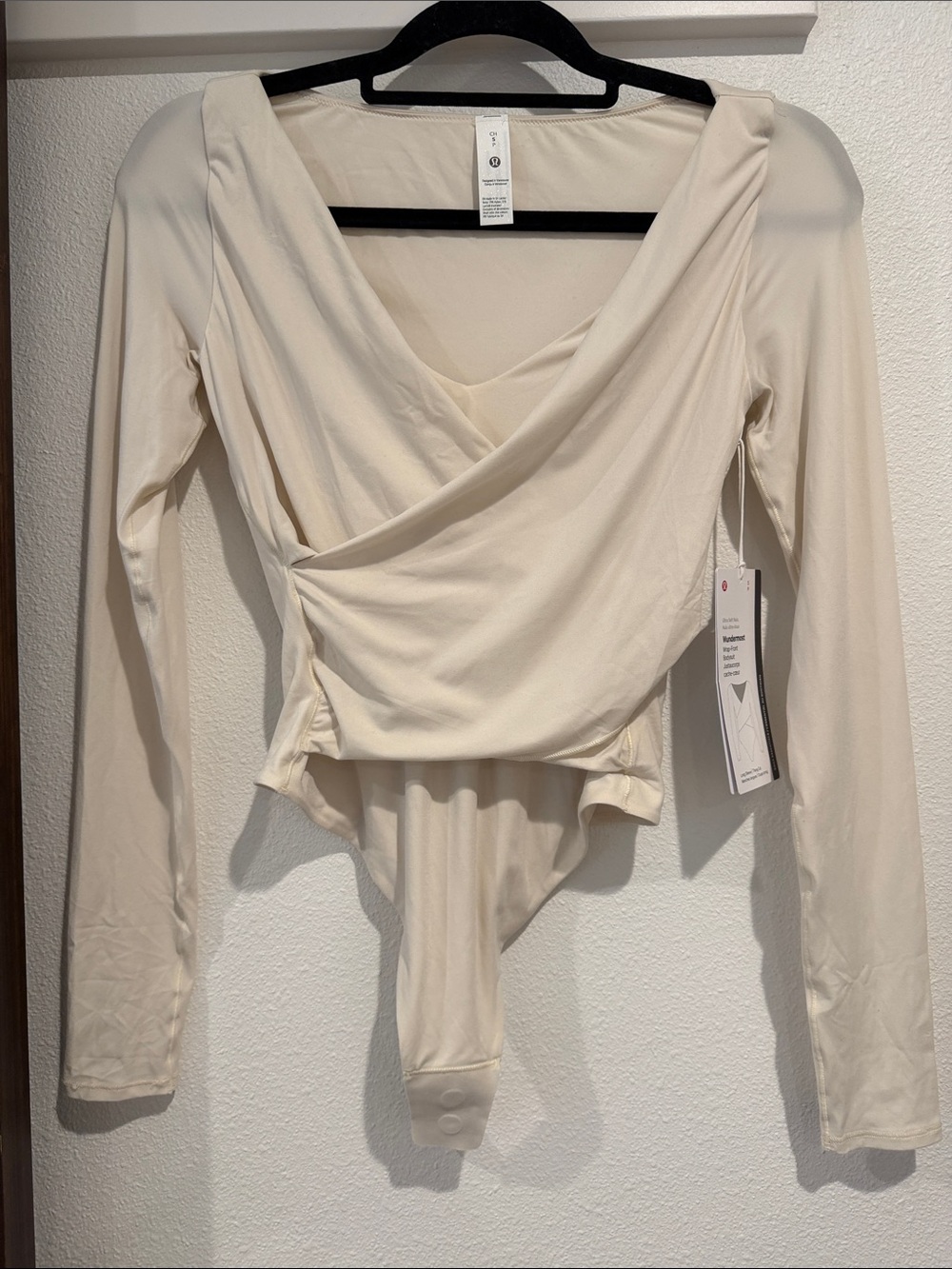 Wundermost Ultra-Soft Nulu Wrap-Front Long-Sleeve Bodysuit SOLD OUT!